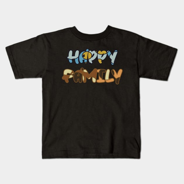 Happy_Family Kids T-Shirt by anwara